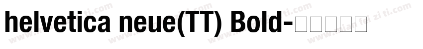helvetica neue(TT) Bold字体转换